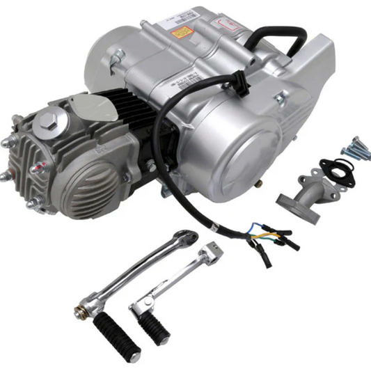 72cc Motorblok zilver- Manueel - 4 Versnellingen kick start. Dax,. 70cc