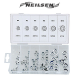 Neilsen 100-delige borgmoer set (nyloc moeren) – M4 t/m M12