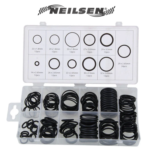 Neilsen 144-delige O-ring assortiment set – rubberen afdichtringen
