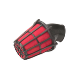 Luchtfilter foam rood - 35mm met een gebogen aansluiting