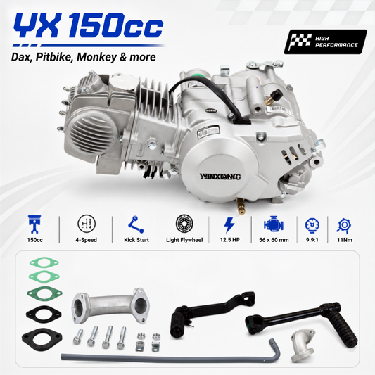 YX 150cc motorblok met licht vliegwiel CRF Look – met toebehoren