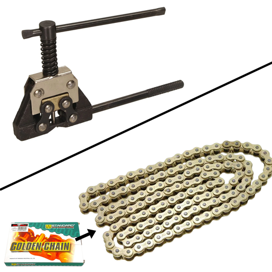 Ketting + kettinginkorter set - W-Standard Copperplate Ketting (128 schakels) + Kettingspons