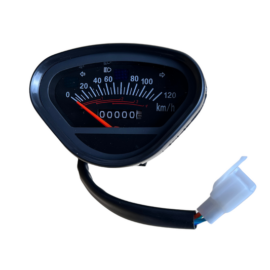 Kilometerteller voor Dax 120km/u zwart - 5 pins aansluiting
