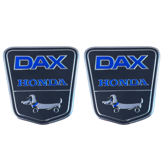 Funny-dog Dax honda kader stickers zwart- zilver - blauw 2 stuks