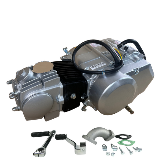 110cc motorblok zilver / grijs - Manueel - 4 Versnellingen kickstart. Dax,.. (108cc)