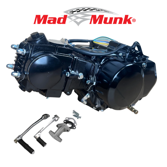 Madmunk 72cc Motorblok zwart- Manueel - 4 Versnellingen kick start. Dax,. 70cc