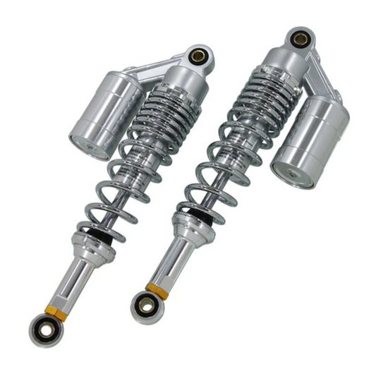 Schokbrekers / achterveren 330mm zilver- instelbaar