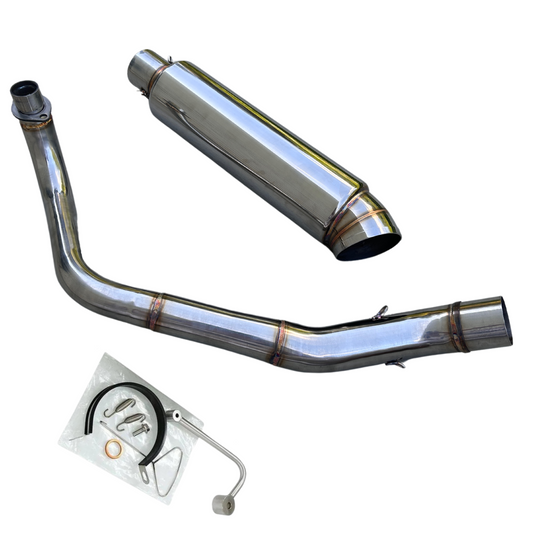 Chrome uitlaat Zero Rose style - onderliggend