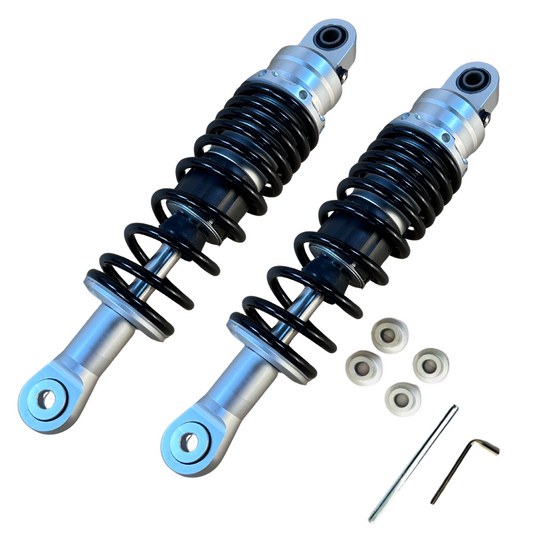 Achterveren / schokdempers 285mm zwart met Chrome