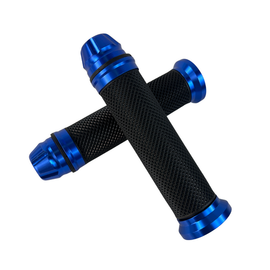 Handvaten blauw voor 22,2mm sturen Dax, Monkey, PBR, Pitbike..
