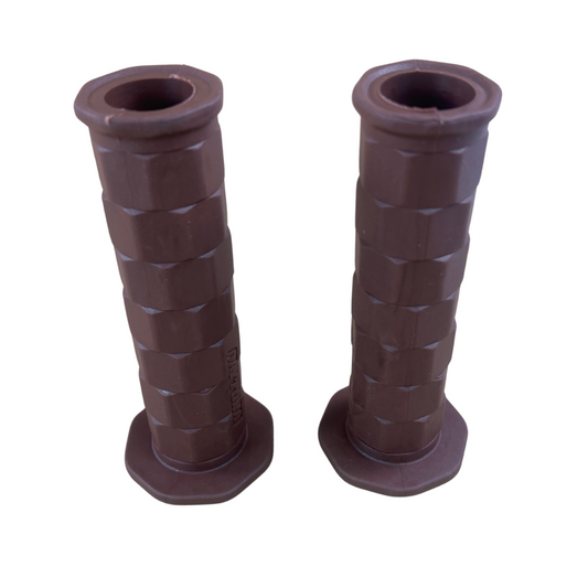 Rubberen handvaten donker bruin voor 22mm diameter sturen - L & R
