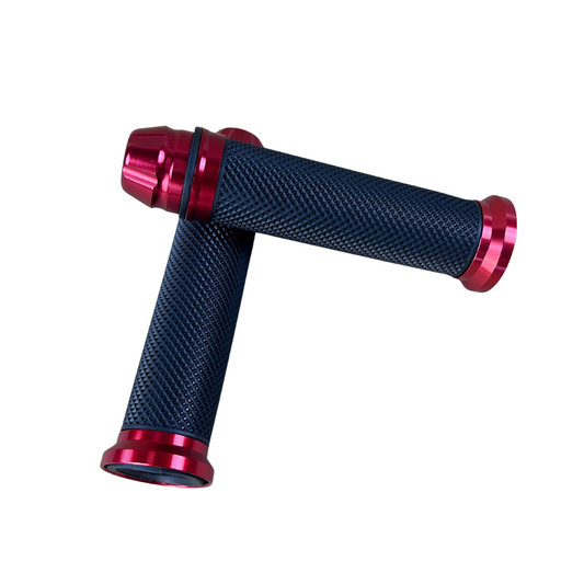 Handvaten rood voor 22,2mm sturen Dax, Monkey, PBR, Pitbike..