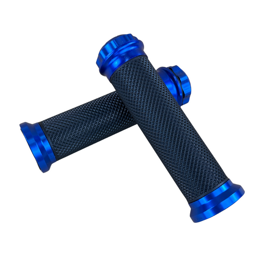 Handvaten blauw voor 22,2mm sturen Dax, Monkey, PBR, Pitbike..