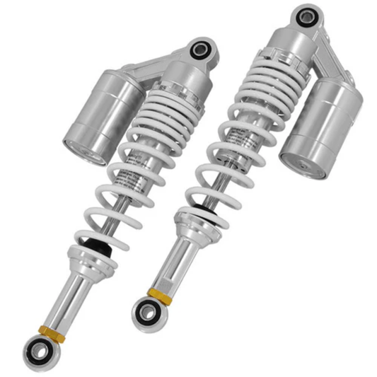 Achterveren / schokdempers 285mm set - wit en zilverkleurig