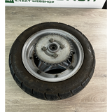 Tweedehands - velg, naaf en band afkomstig van Dax 3.50 x 10 inch