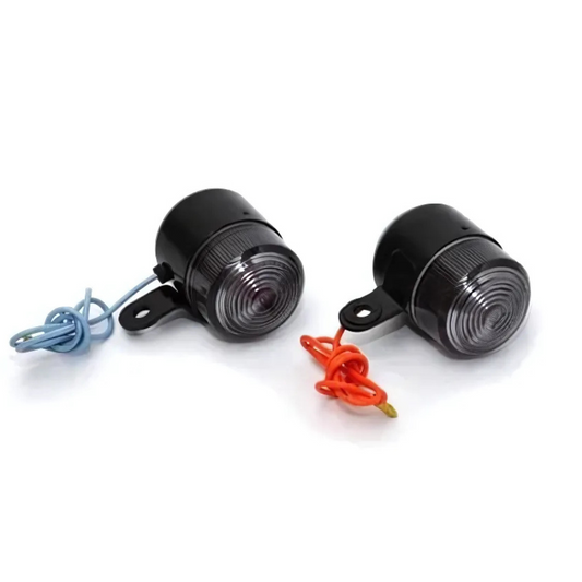 Pinkers / Knipperlichten Dax smoked glas en 12V lamp (2 stuks)