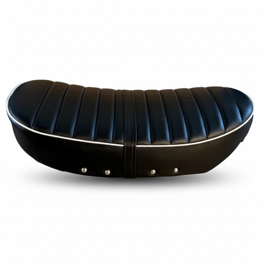 Laag zadel voor Dax 2,5 en 3,5 liter Dax - Japanse stijl zwart met witte rand