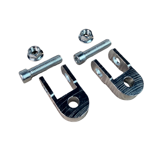 Aluminium schokdemper verlengers +25 mm – set van 2 stuks