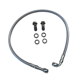 Staalomvlochten remleiding compleet met 2 inox banjo’s. 55cm