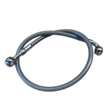 Staalomvlochten remleiding compleet met 2 inox banjo’s. 55cm