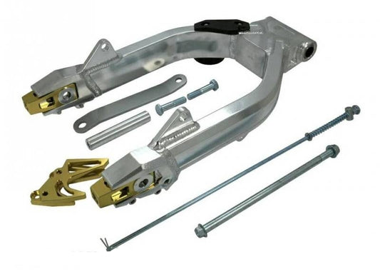 Verlengde achterbrug Kepspeed Racing +6cm Dax Chrome / zilver