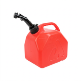 Jerrycan inhoud van 5 liter met schenktuit - rood / 30.4 x 13.1 x 39.6 cm