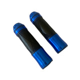 CNC blauwe handvaten met bar-end ㅤㅤ
