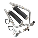 Double carbon exhaust twin overcovering suitable for dax