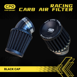 CPO gebogen luchtfilter zwart - keuze uit 35mm, 45mm en 48mm aansluiting