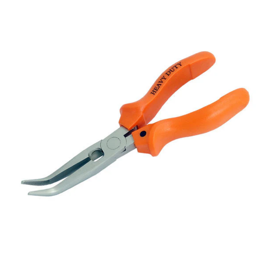 Gebogen punttang 200 mm – heavy duty (Ni-Fe afwerking)