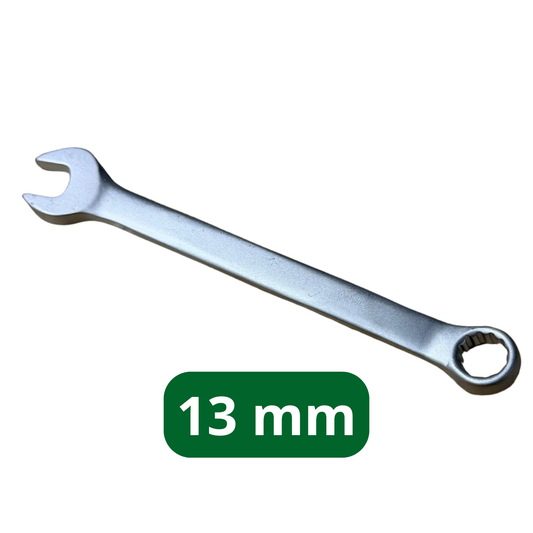 Combinatiesleutel van 13 mm met een open en ringsleutel zijde