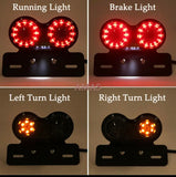 Double LEDs Taillight Universal with built -in Pinkers - Smoked Glass