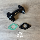 Spruitstuk zwart 18mm klein model - In nieuwstaat, enkel gemonteerd geweest.