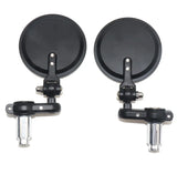 Universal steering mirrors black (two pieces)