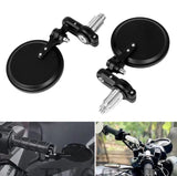 Universal steering mirrors black (two pieces)