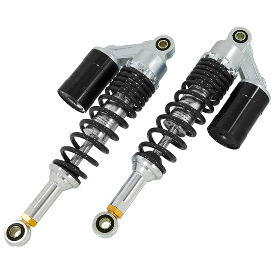 Achterveren / schokdempers 285mm set - zwart en zilverkleurig