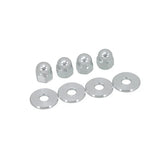 set van 4 moeren met rondellen voor achtervering Dax / Monkey M10 x 1,25 en 4 ringen