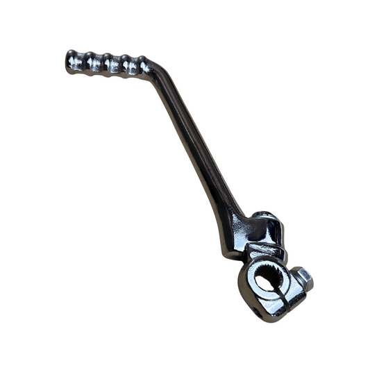Off set kickstart pedaal kort model chrome voor 14mm as - Dax, Monkey..