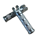 CNC voetsteuntjes - 21mm zilver voor Dax en Monkey modellen