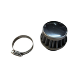 35mm luchtfilter zilver - klein model. Inclusief bevestigingsklem