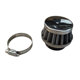 35mm luchtfilter zilver - klein model. Inclusief bevestigingsklem