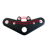 Stuurplaat / stuurhouder mat zwart voor Dax voorvorken