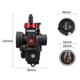 Nibbi PE26mm racing carburateur voor 4 takt motoren Dax - Monkey - Skyteam - Cub