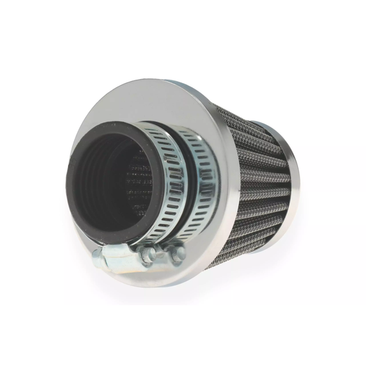 Conische luchtfilter chrome met aansluiting van 48mm