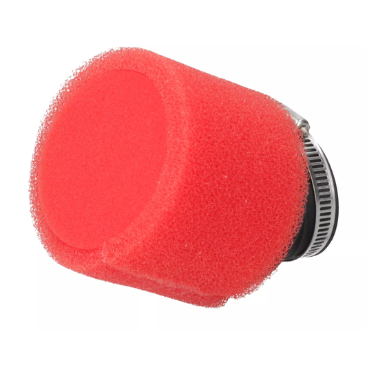 Rodefoam luchtfilter 48mm - gebogen aansluiting 45 graden