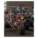 Honda vork embleem chroom en zwart met montagebeugel Dax