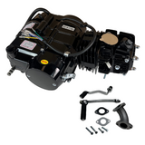 Madmunk 125cc motorblok zwart - Manueel - 4 Versnellingen kickstart.