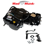 Madmunk 125cc motorblok zwart - Manueel - 4 Versnellingen kickstart.
