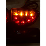 Achterlicht Diamant LED model rood met ingebouwde knipperlichten CE gekeurd