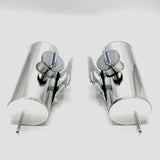 Twee extra aluminium benzinetanks chrome - 1 liter